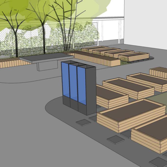 Eko záhrada v areáli Základnej školy Jarná